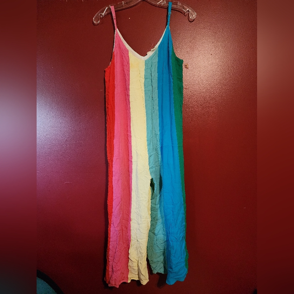 Entro Rainbow Colorblock Jumpsuit